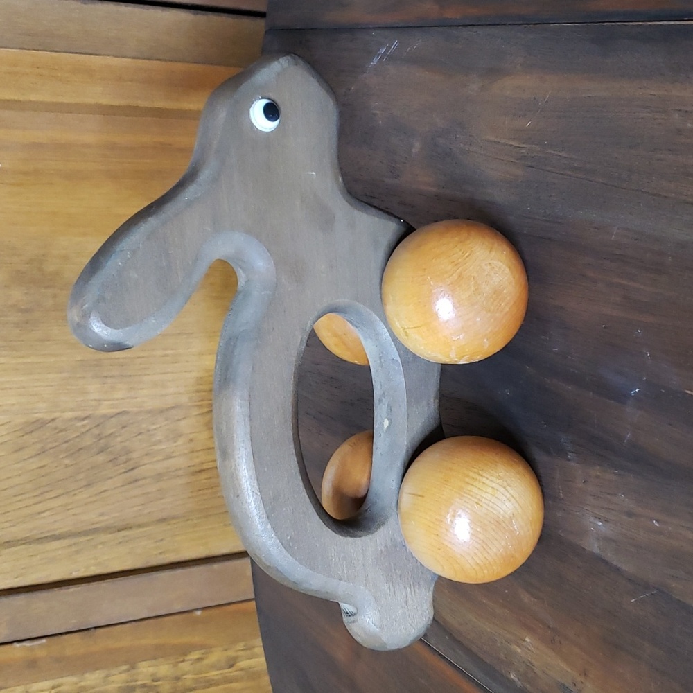 Wooden Rabbit Roller Back Massager